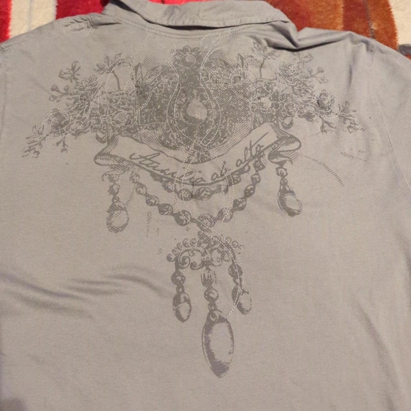 Vintage Y2K j ferral polo button mall goth shirt medium / large - Picture 5 of 5
